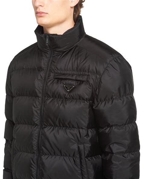 black prada mens jacket|prada nylon cropped puffer jacket.